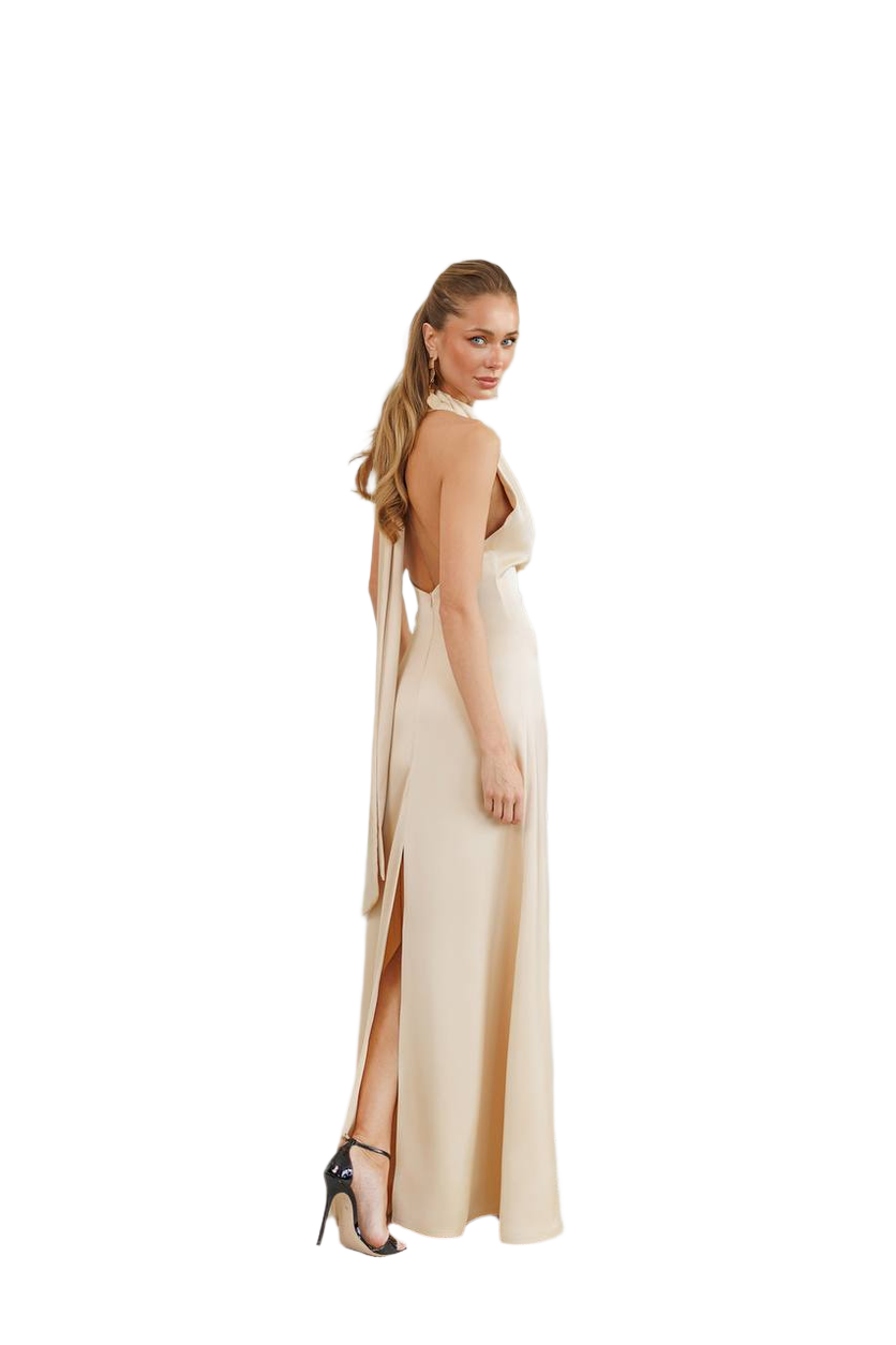 Elegant Premium Quality Royal Satin Evening Dress for Women