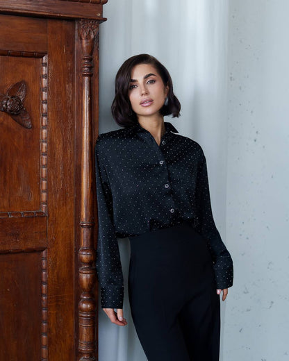 Womens Premium Diagonal Crepe Suit Trousers Black