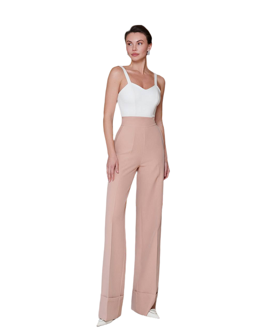 Premium Diagonal Crepe Suit Trousers for Women