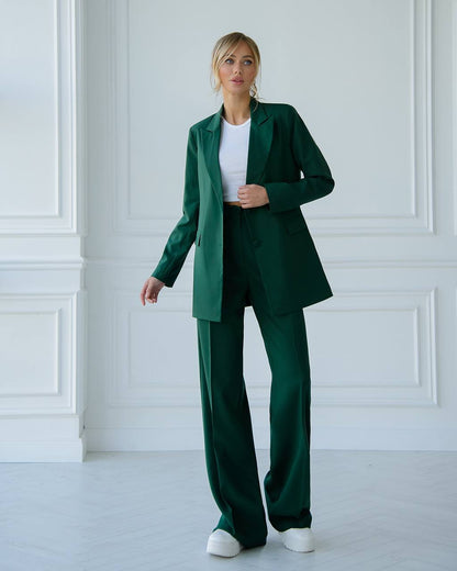 Womens Polished Tiar and Lux Fabric Suit in Green
