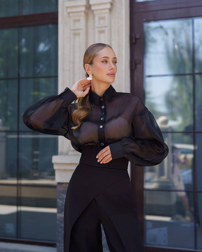 Premium Crepe Diagonal Suiting Pants with Corset Waistband for Women