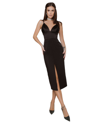 Kate Satin Dress for Women Elegant Cocktail Dress with Slit