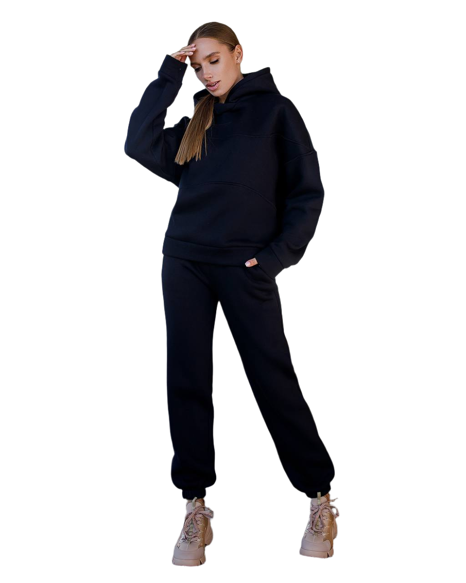Womens Lux Triple-Knit Fleece Hoodie and Jogger Suit
