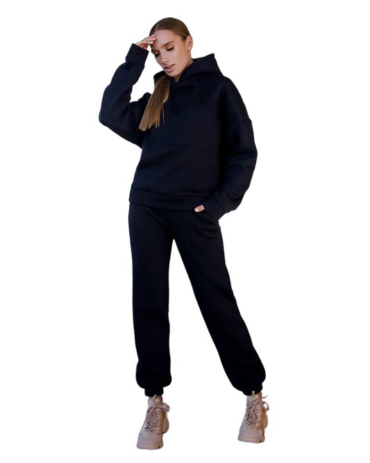 Womens Lux Triple-Knit Fleece Hoodie and Jogger Suit
