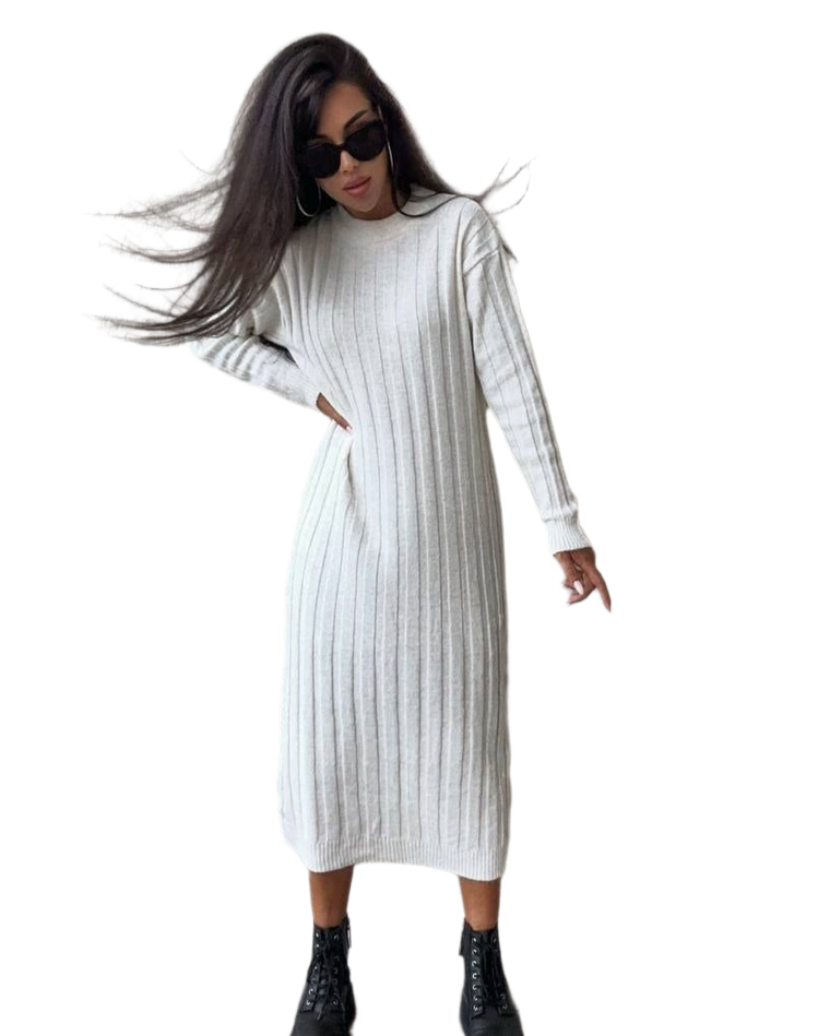 Warm Women Straight Cut Knit Dress Phoebe