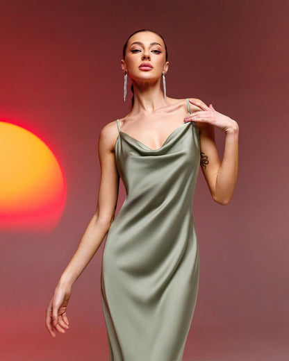 Elegant Slip Dress for Any Occasion Stylish Cowl Neck Fashion
