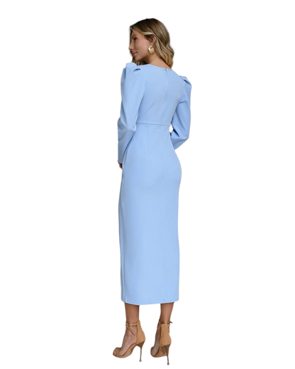 Elegant Midi Dress for Women in Premium Crepe Fabric