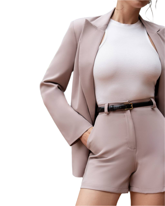 Womens Premium Suit Blazer with Lining and Shorts