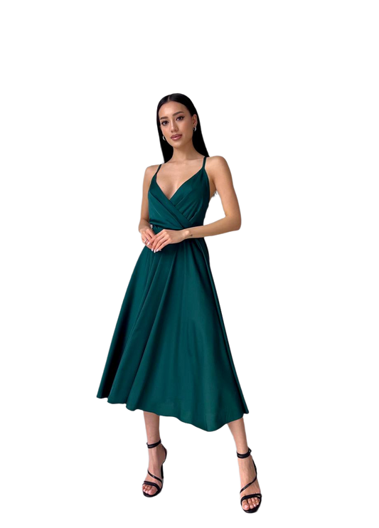 Esmeralda Women's Silk Sun Dress with Adjustable Straps