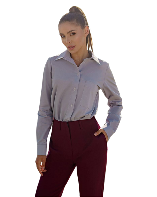 Stylish Womens Button-Up Shirt in Various Colors