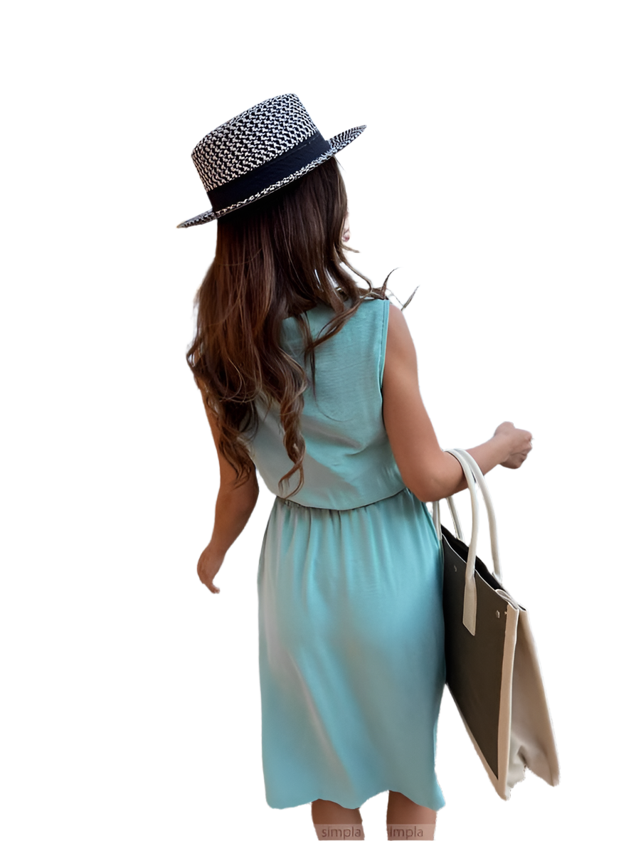 Lightweight Midi Dress in American Crepe for Everyday Wear