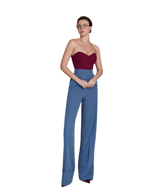 Premium Diagonal Crepe Suit Trousers for Women