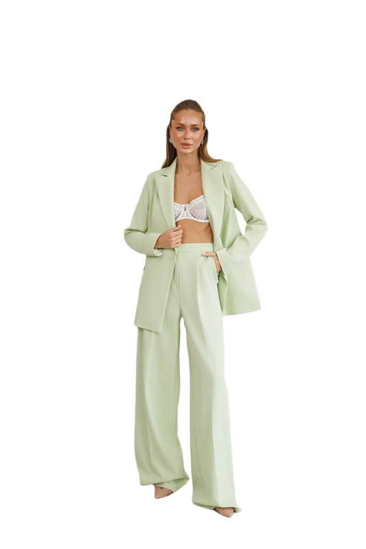 Premium Quality Womens Suit Diagonal Crepe Olive Color