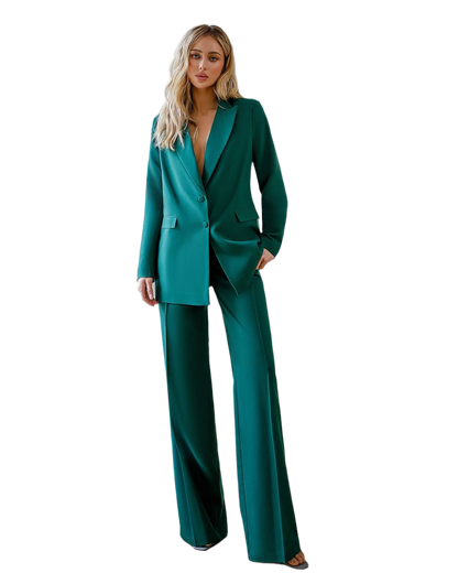 Womens Polished Tiar and Lux Fabric Suit in Green