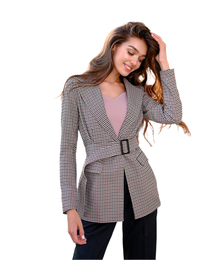 Chic Stylish Blazer with Belted Waist Perfect for Work or Casual Wear