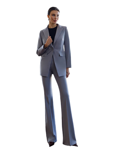 Womens Verona Suit Jacket and Trousers in Gray