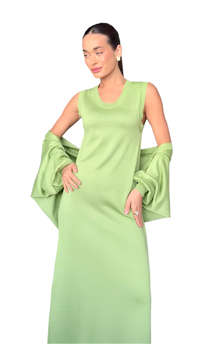 Soft Knitted Dress and Bolero Cardigan Set for Women