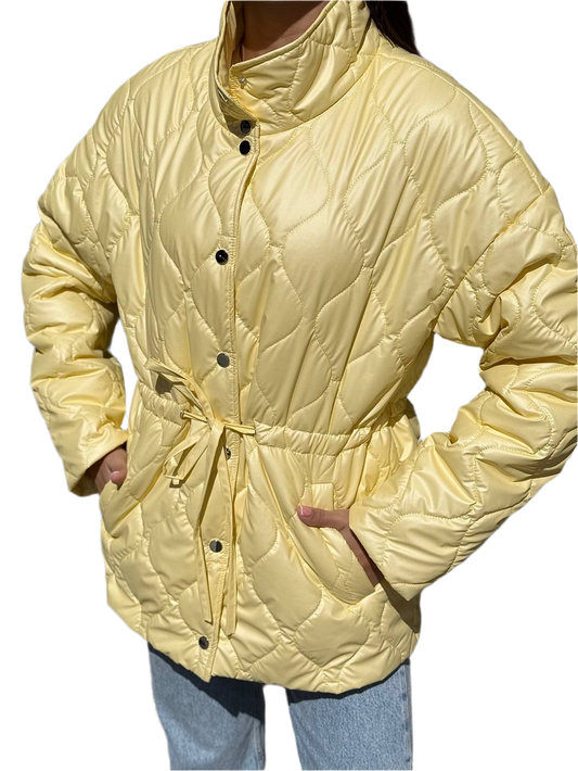Womens Oversized Quilted Jacket Water-Repellent Warm Insulated Coat