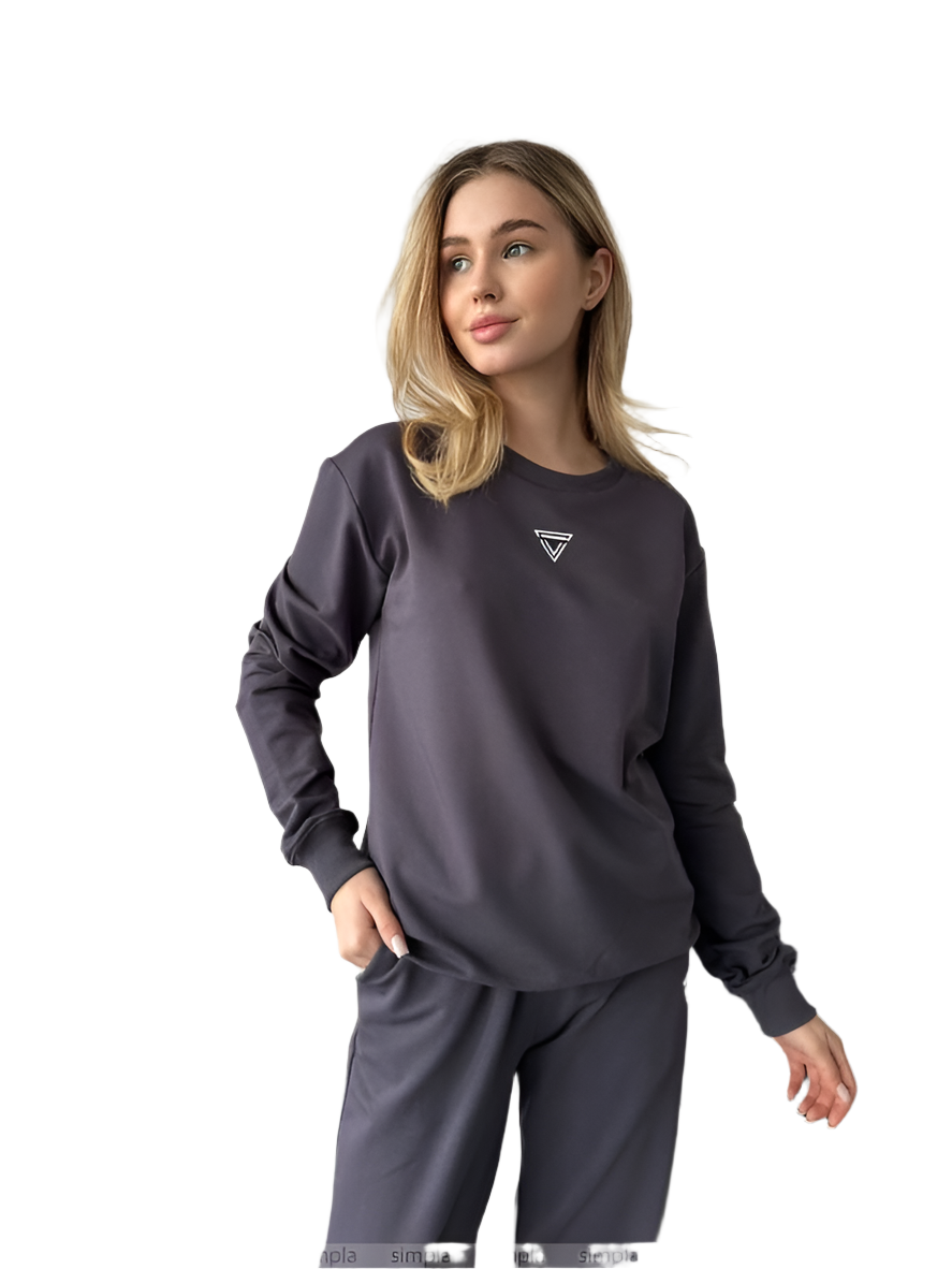 Stylish Men's Sweatshirt with Ribbed Cuffs and Neckline