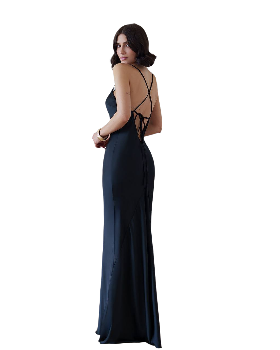 Premium Satin Dress-Slip for Women Black Cream Powder Blue Emerald