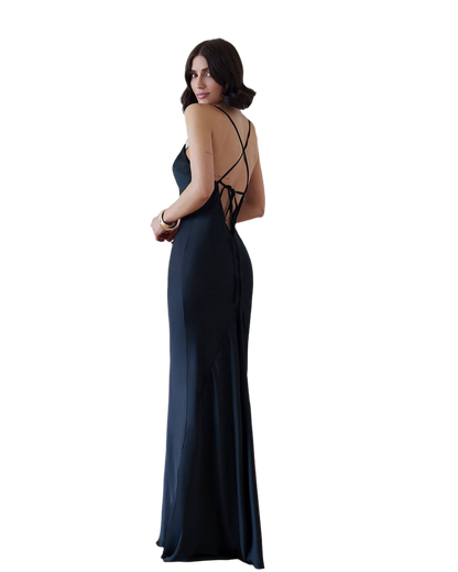Premium Satin Dress-Slip for Women Black Cream Powder Blue Emerald