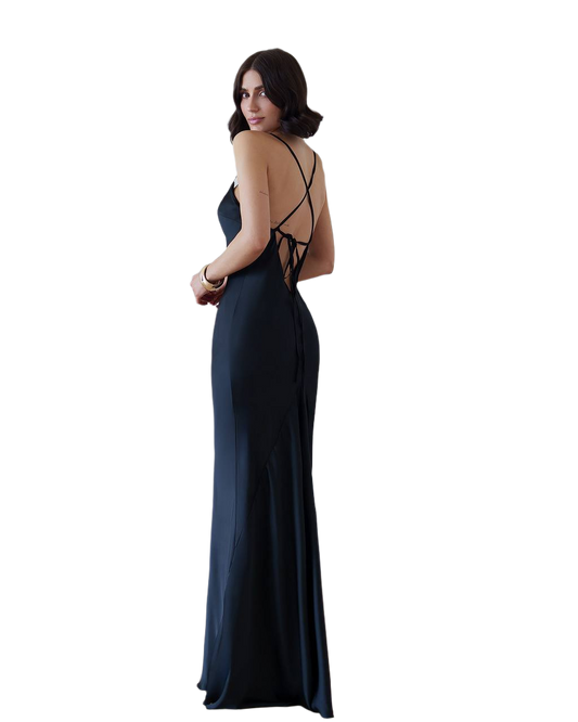 Premium Satin Dress-Slip for Women Black Cream Powder Blue Emerald