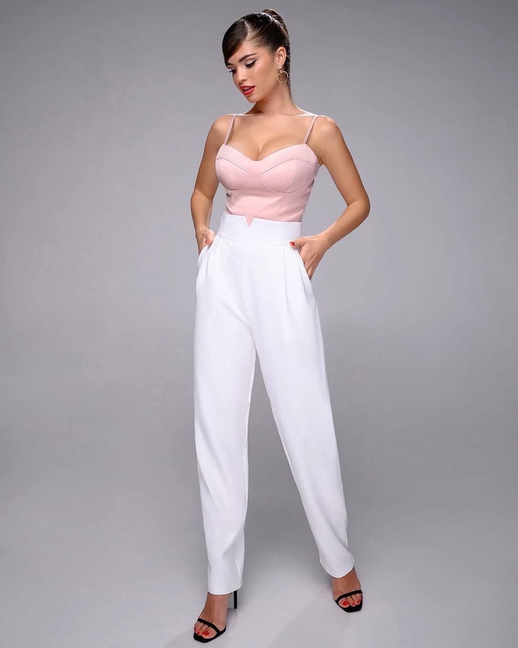Women's Satin Crop Top in Lavender with Thin Straps