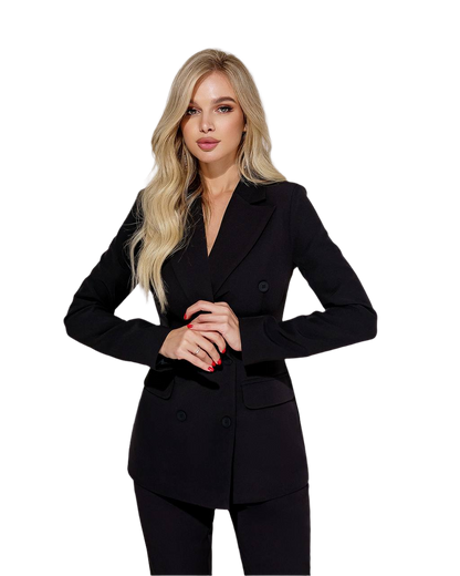 Womens Black Suit with Lined Blazer and Trousers