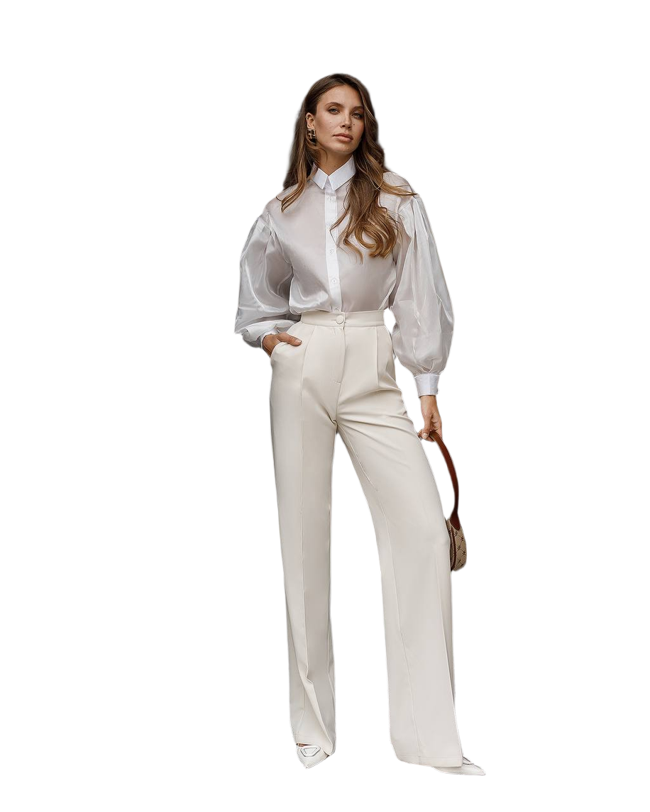 Premium Diagonal Costume Crepe Trousers for Women
