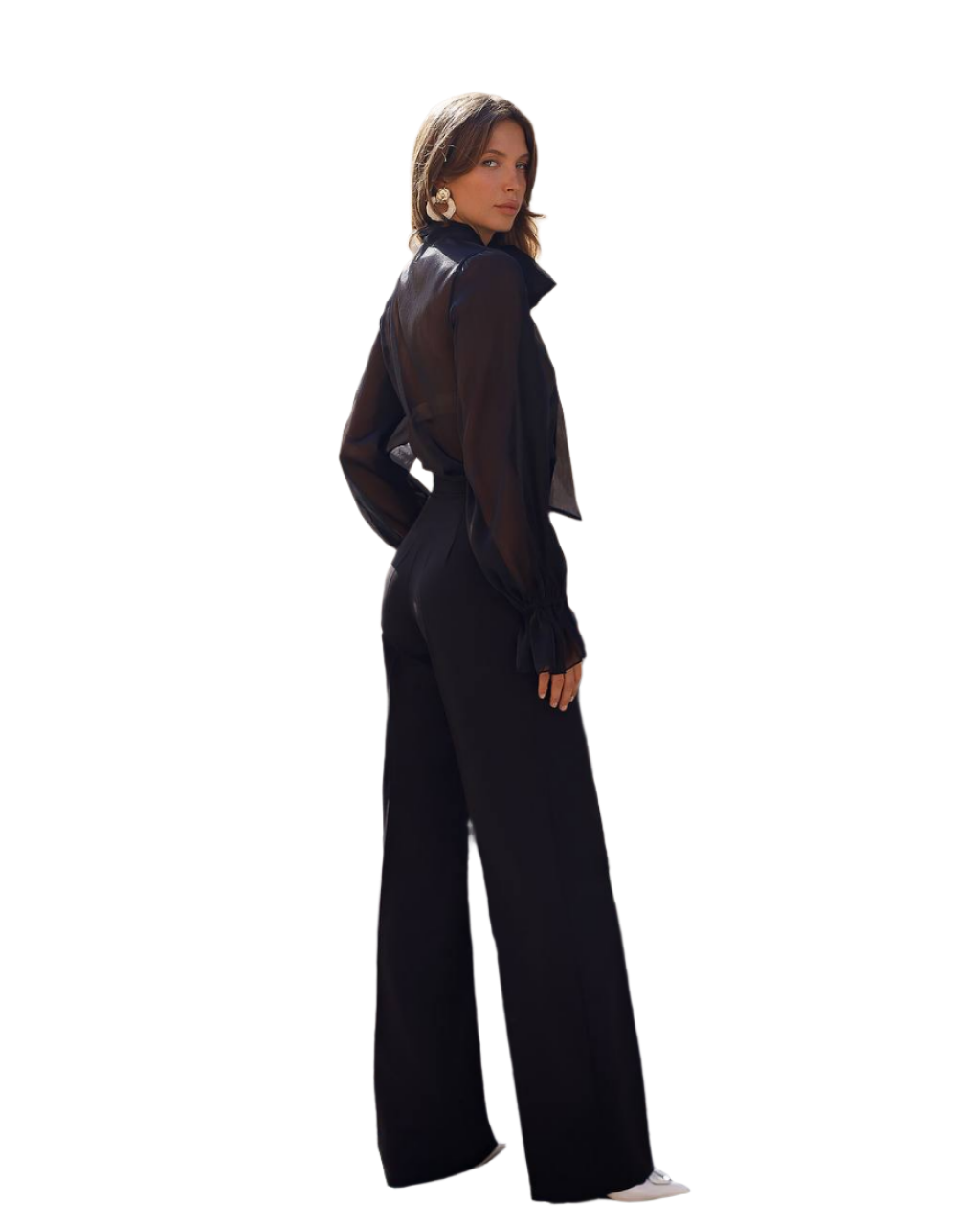 Premium Diagonal Costume Crepe Women's Trousers