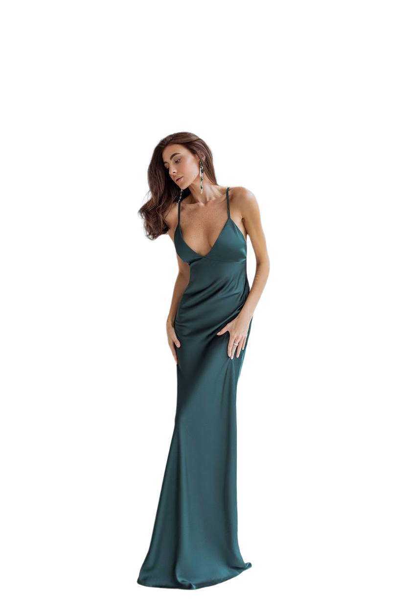 Elegant Women's Satin Evening Dress Anna