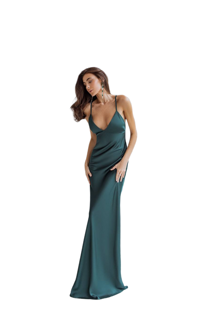 Elegant Women's Satin Evening Dress Anna
