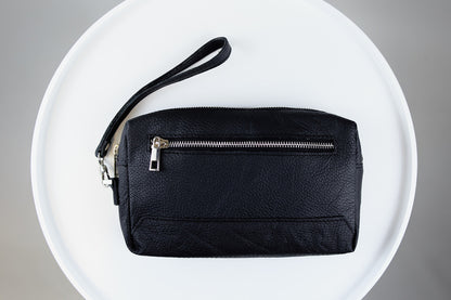 Handmade Mens Leather Clutch Black Gift for Him
