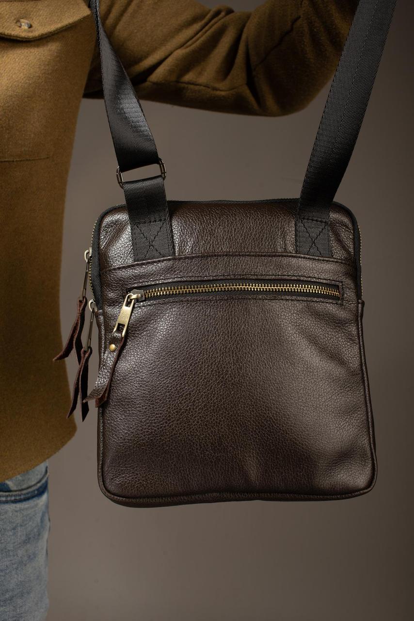 Genuine Leather Messenger Bag Mens Shoulder Bag Handmade Brown Gift for Him