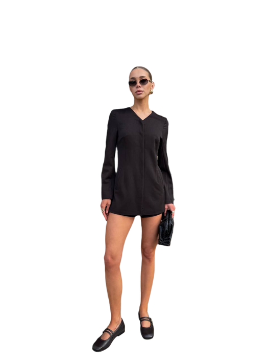 Elegant Women's Minimalistic Andriana Jumpsuit with Silk Lining
