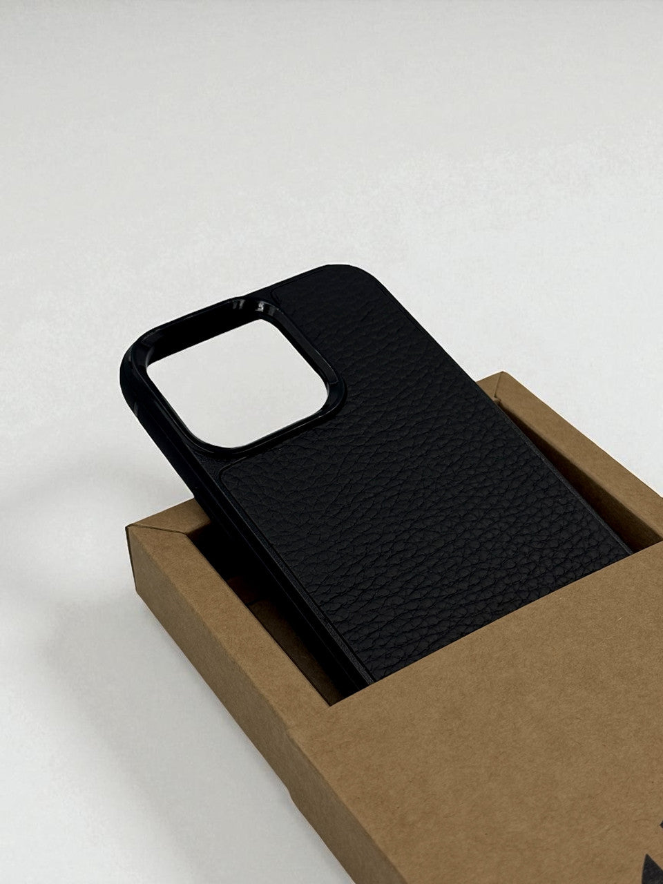 Handmade Black Flotar Leather Phone Case Shockproof Polycarbonate Gift for Him