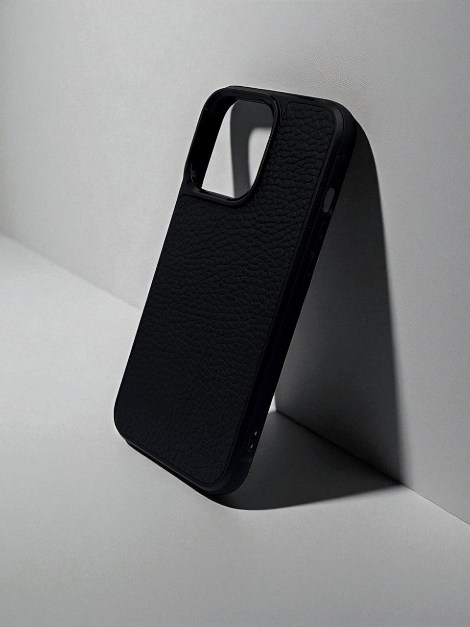 Handmade Black Flotar Leather Phone Case Shockproof Polycarbonate Gift for Him