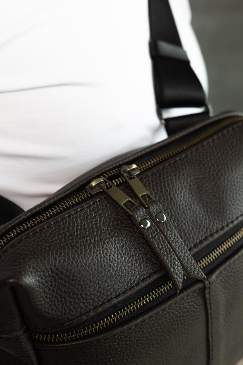 Handmade Brown Leather Shoulder Bag Men Crossbody Bag Gift for Him