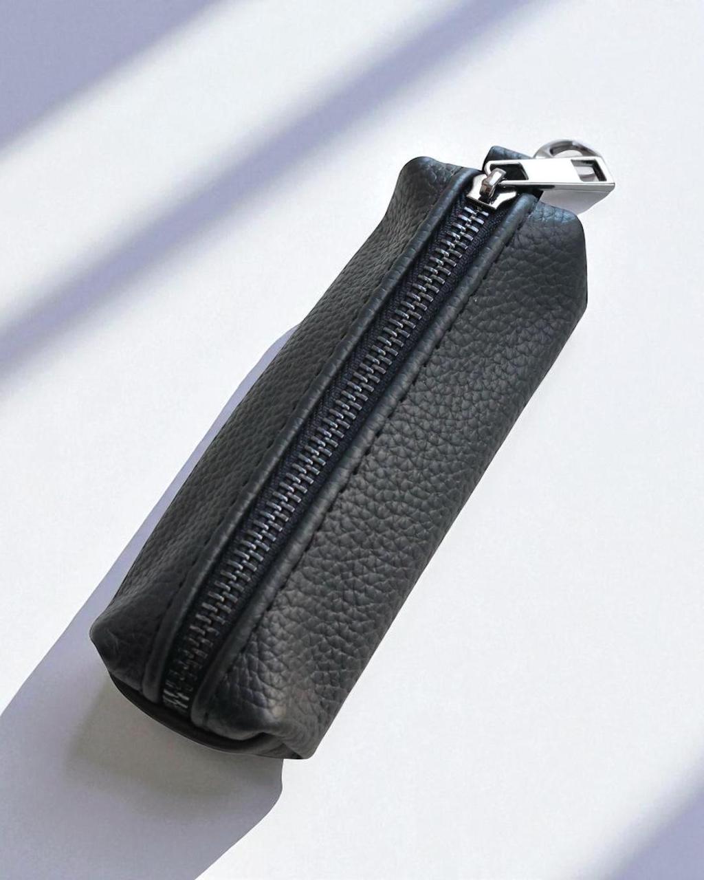Handmade Genuine Grain Leather Key Holder Premium Zippered Key Case Ideal Gift For Him