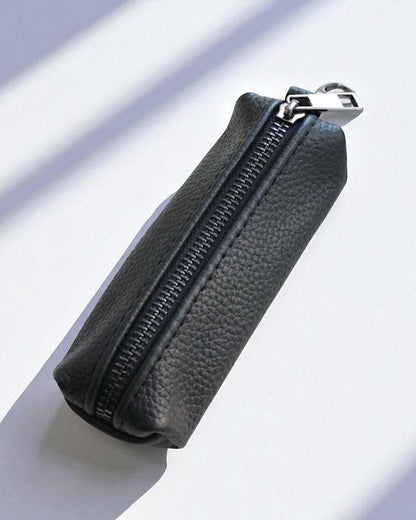Handmade Genuine Grain Leather Key Holder Premium Zippered Key Case Ideal Gift For Him