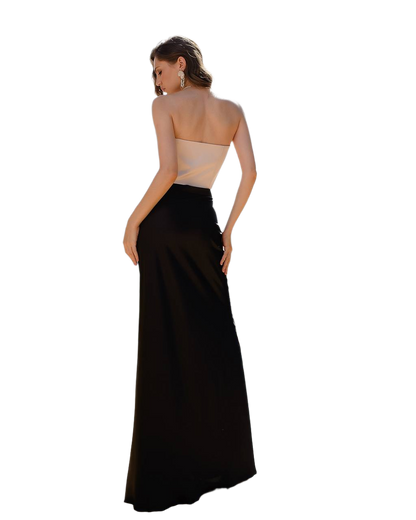 Premium Pandora Satin Skirt for Women Black Long Elegant