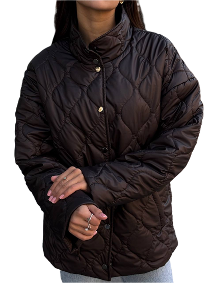 Womens Oversized Quilted Jacket Water-Repellent Thinsulate Insulation