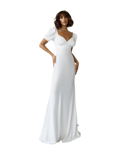 Natali Elegant Royal Satin Velvet Dress for Women