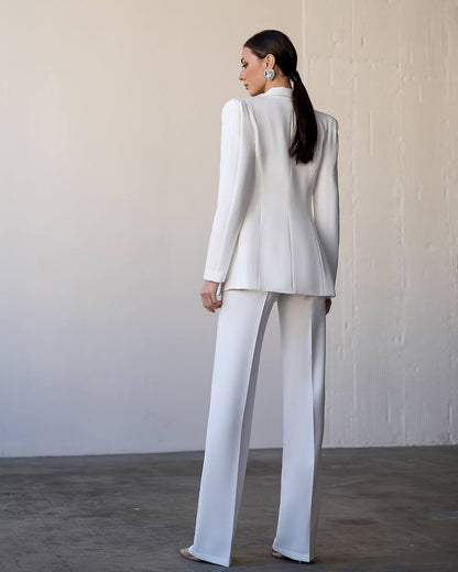 Womens Premium Crepe Diagonale Suit Jacket and Trousers