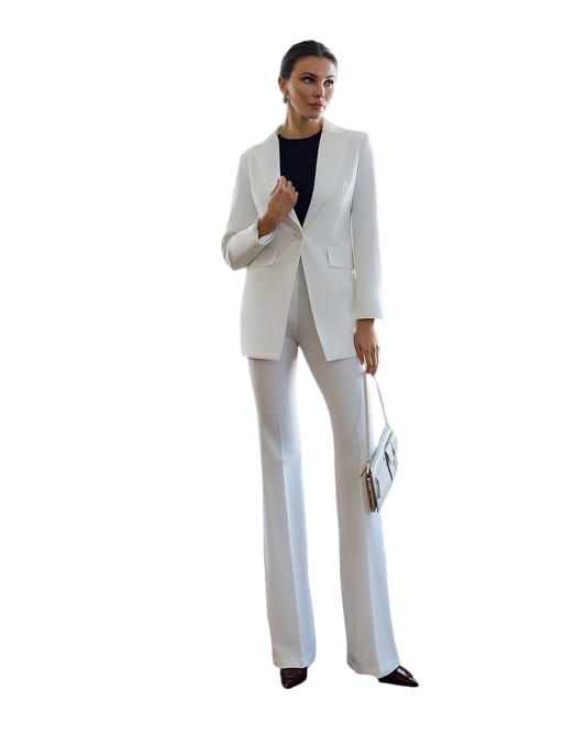 Elegant Women's Suit Verona Fabric Jacket and Trousers