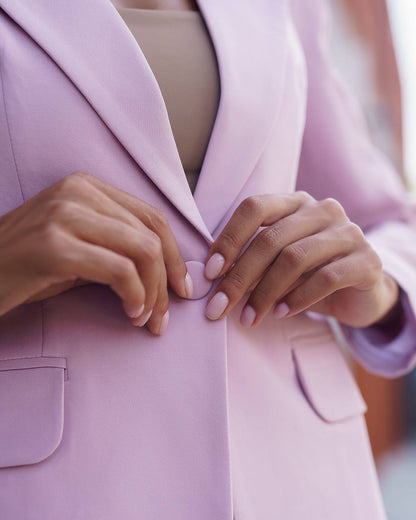 Womens Premium Crepe Diagonale Suit Blazer and Pants in Pink Black Red Blue and Milk