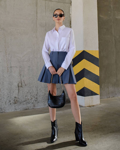 Stylish Women's Shirt in White Long Sleeve
