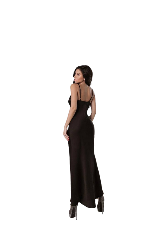Women Black Midi Combination Dress Armani Silk
