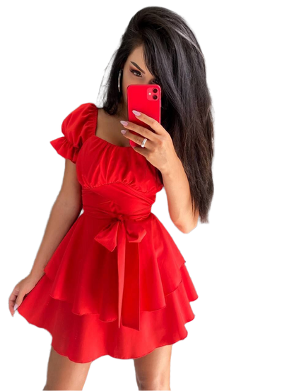 Michelle Red Soft Fabric Jumpsuit for Women