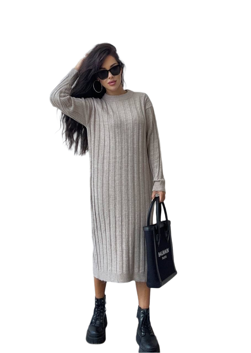 Warm Straight Cut Women Dress Phoebe One Size Knitwear
